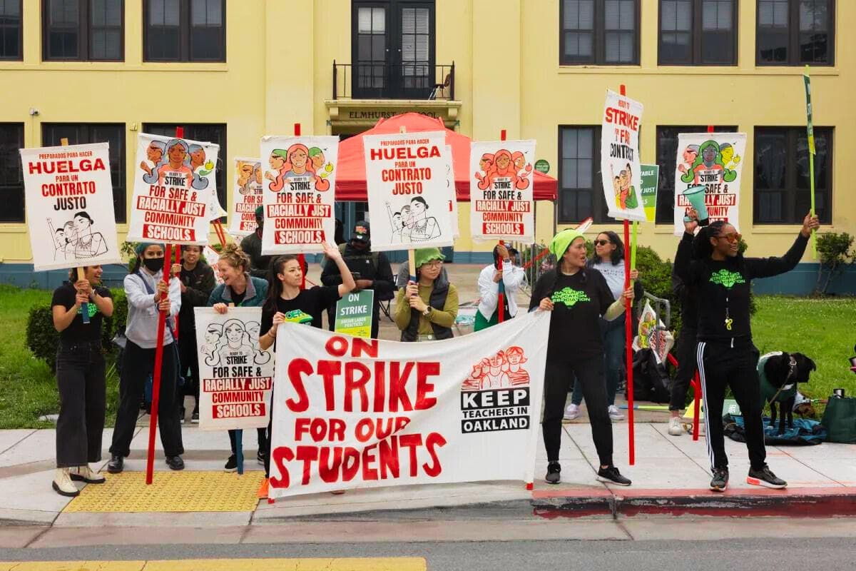Teachers on strike for their students