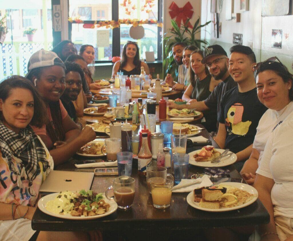 OKF staff out for a meal